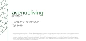 Avenue Living Core Trust - Executive Summary - MAY 2019 - EMD -Thumbnail