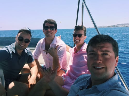 Sur un bateau dans le méditeranée