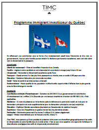 Programme Immigrant Investisseur du Quebec